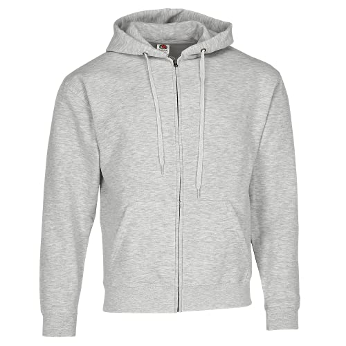 Fruit of the loom Herren Premium Hooded Zip Sweat Sweatshirt, Grau (Heather Grey 123), Large von Fruit of the Loom