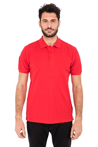 Fruit of the Loom Herren Premium Polo Poloshirt, Rot (Red 40), Large von Fruit of the Loom