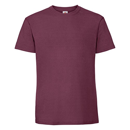 Fruit of the Loom Herren Premium T-Shirt (S) (Burgunder) von Fruit of the Loom