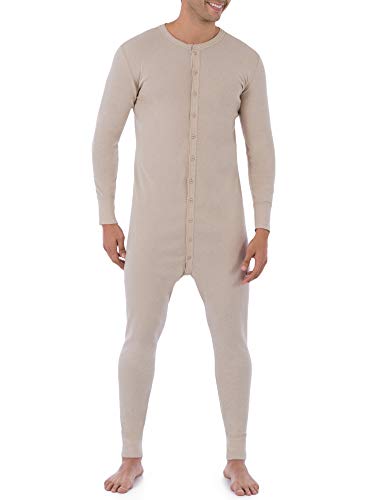 Fruit of the Loom Herren Premium Thermal Union Suit Pyjamahose, Haferflocken (Oatmeal), Medium von Fruit of the Loom