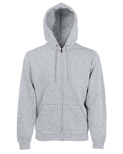 Fruit of the Loom Herren Premium mit Reißverschluss Hooded Sweat Gr. Medium, anthrazit von Fruit of the Loom