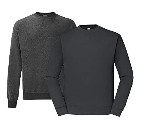 Fruit of the Loom Herren Pullover - 1x Dark Heather, 1x Graphit & 1x HLKauf Block - Größe: XL von Fruit of the Loom