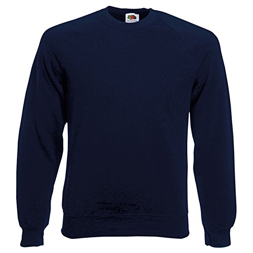 Fruit of the Loom Herren Pullover Raglan Classic Long Sleeve Gr. Small, Dunkles Marineblau von Fruit of the Loom