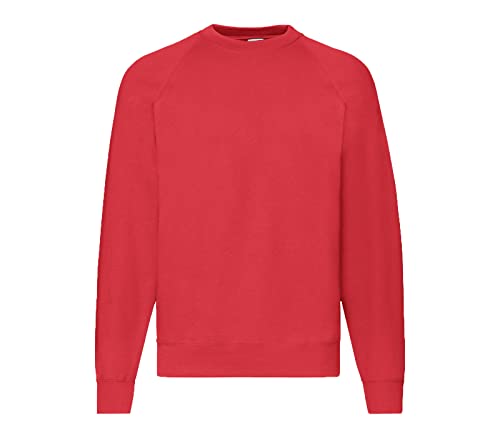 Fruit of the Loom Herren Raglan Sweat Sweatshirt XL, Rot von Fruit of the Loom