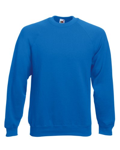 Fruit of the Loom Herren Raglan Sweatshirt, Blau (Königsblau 000), L von Fruit of the Loom