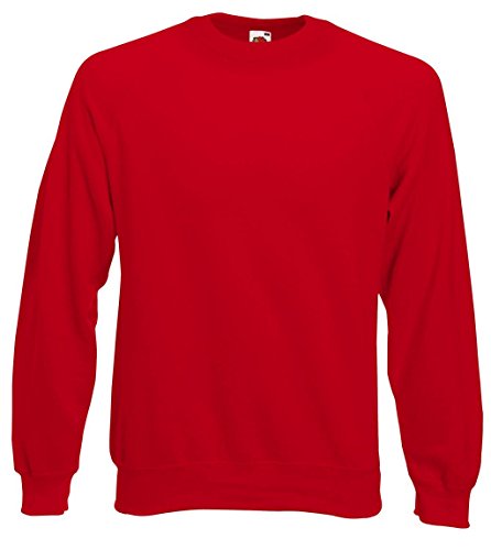 Fruit of the Loom Herren Raglan Sweatshirt, Rot (Red 400), Small von Fruit of the Loom