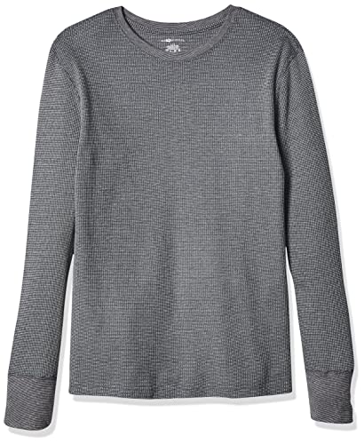 Fruit of the Loom Herren Recycelte Waffel-thermounterwäsche mit Rundhalsausschnitt (1er und 2er-Pack) Pyjamaoberteil, Greystone Heather, 5X von Fruit of the Loom