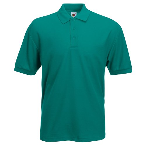 Fruit of the Loom Herren 65/35 cm Poloshirt, Grün-Green (Emerald), L von Fruit of the Loom