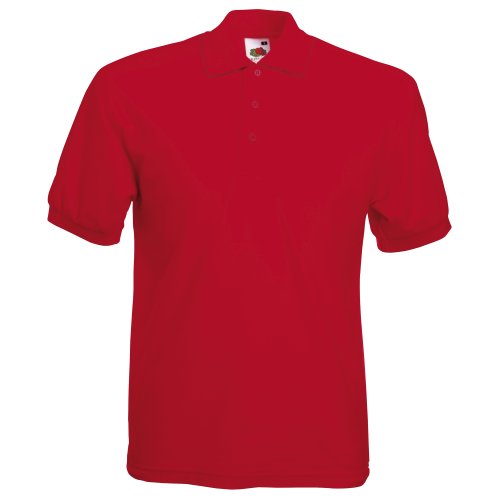 Fruit of the Loom Herren 65/35 Poloshirt, Rot-Rot, XXXL von Fruit of the Loom