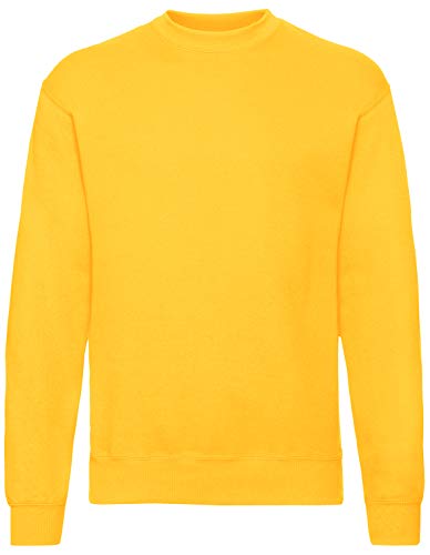 Fruit of the Loom Herren Set In Sweat Sweatshirt, Yellow (Sunflower Yellow), Medium von Fruit of the Loom