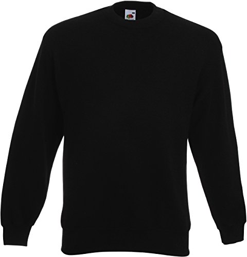 Fruit of the loom Herren Set-In Sweat Sweatshirt, Schwarz (Black 101), Medium von Fruit of the Loom