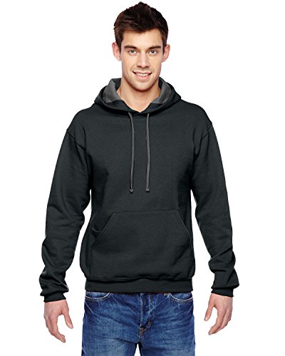 Fruit of the Loom Herren Sofspun Fleece Sweatshirts und Hoodies, Pullover – Schwarz, Klein von Fruit of the Loom