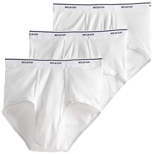 Fruit of the Loom Herren Slip (3er Pack), Weiß, Large von Fruit of the Loom