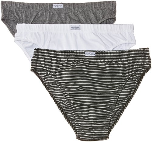 Fruit of the Loom Herren Slip Classic 3er pack,Mehrfarbig (SQ black stripe pack)5 (M) von Fruit of the Loom