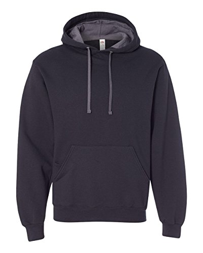 Fruit of the Loom Herren Sofspun Fleece Sweatshirts und Hoodies, Pullover-Schwarz, L von Fruit of the Loom