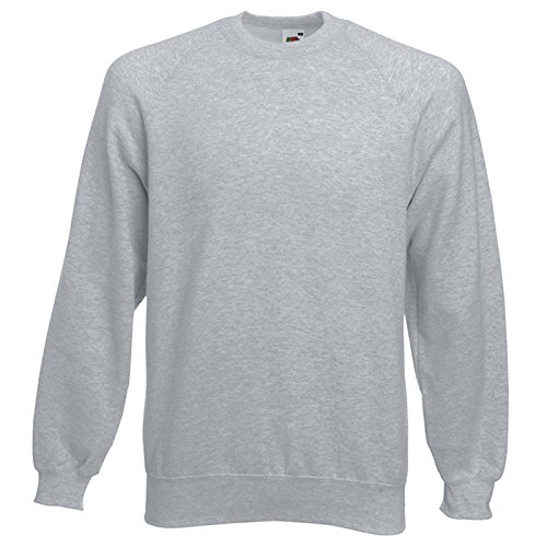 Fruit of the Loom Herren Ss024m Sweatshirt, Grau (Heather Grey), M von Fruit of the Loom