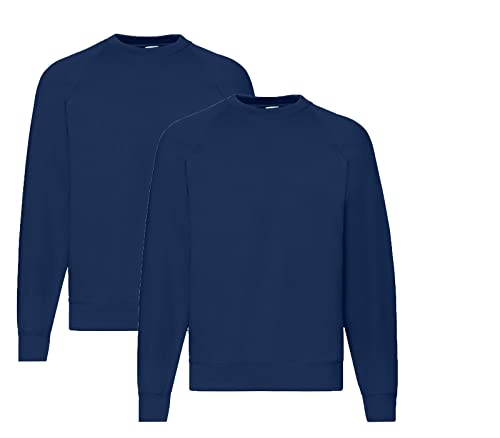Fruit of the Loom Herren Ss024m Sweatshirt, matt, 2 x Navy + 1 Notizblock HL-Acquist, L Fruit of the Loom Herren Ss024m Sweatshirt, matt, 2 x Navy + 1 Notizblock HL-Acquist, L von Fruit of the Loom
