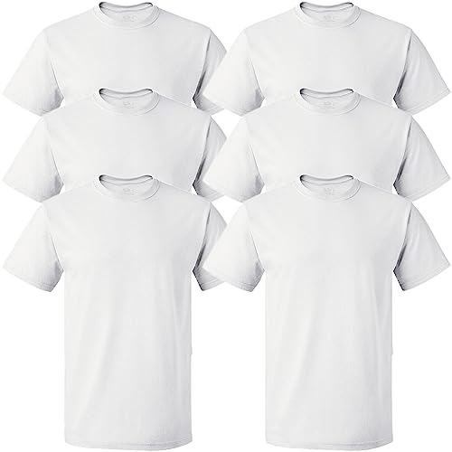 Fruit of the Loom Herren T-Shirt mit Rundhalsausschnitt Multipack Unterwäsche, White-Tapered Fit, Medium von Fruit of the Loom