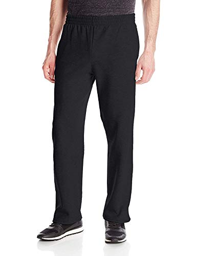 Fruit of the Loom Herren Sofspun Fleece Open Bottom Sweatpants Trainingshose, Schwarz, XXL von Fruit of the Loom