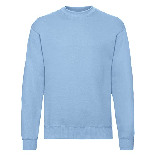 Fruit of the Loom Herren Sweatshirt 12200B, Gr. 44/46 (S), Blau (YT hellblau) von Fruit of the Loom