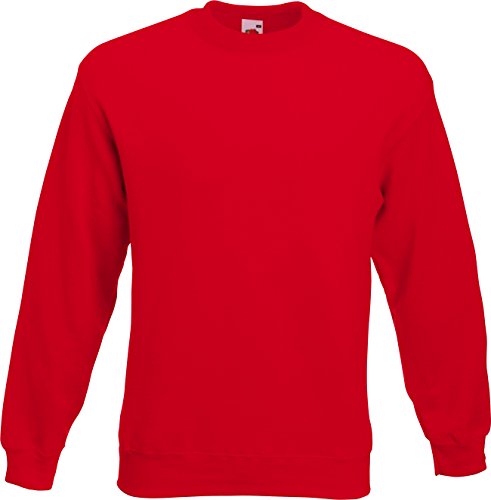 Fruit of the Loom Herren Sweatshirt 12200B, Gr. 48/50 (M), Rot (40 rot) von Fruit of the Loom