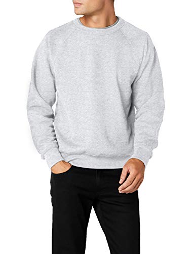 Fruit of the Loom Herren Sweatshirt Gr. L (Herstellergröße: Large) Grau - Heather Grey von Fruit of the Loom