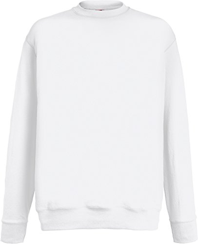 Fruit of the Loom Herren Lightweight Set-In Sweat Sweatshirt, Weiß (White 000), Large von Fruit of the Loom