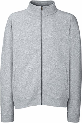 Fruit of the Loom Herren Zip Front Classic Sweatshirt, grau meliert, L von Fruit of the Loom