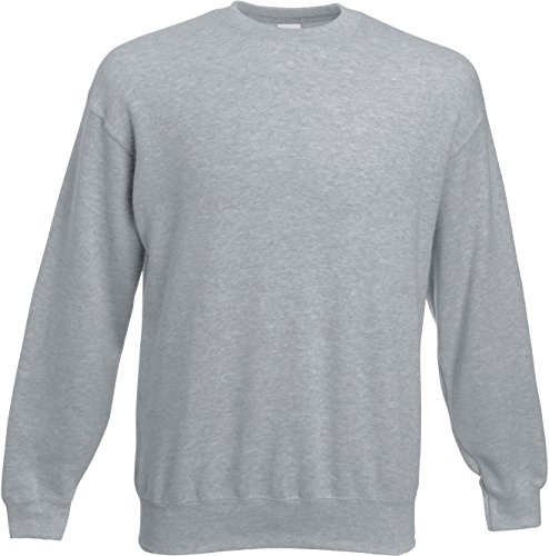 Fruit of the loom Herren Set-In Sweat Sweatshirt, Grau (Heather Grey 123), Medium von Fruit of the Loom