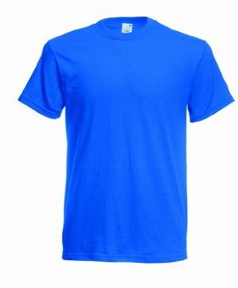 Fruit of the Loom Herren T-Shirt, 3er-Pack, Rundhals-Ausschnitt - Blau - Königsblau - Größe L von Fruit of the Loom