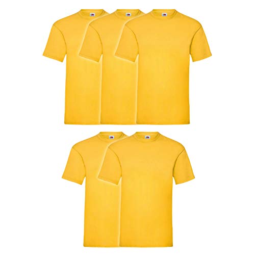 Fruit of the Loom Herren T-Shirt (5er Pack), Größe:XL, Farbe:sonnenblumengelb von Fruit of the Loom