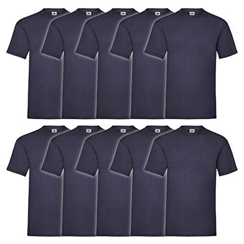 Fruit of the Loom Herren T-Shirt 5 er PackRegular Fit 11182V M,Blau - Navy von Fruit of the Loom