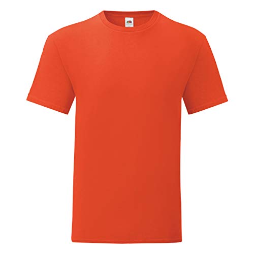 Fruit of the Loom Herren T-Shirt Iconic (M) (Orange) von Fruit of the Loom