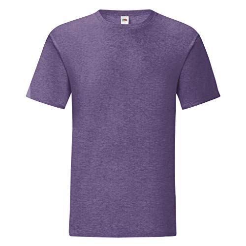 Fruit of the Loom Herren T-Shirt Iconic (M) (Violett meliert) von Fruit of the Loom