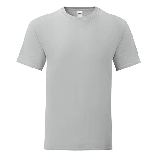 Fruit of the Loom Herren T-Shirt Iconic (S) (Zinkgrau) von Fruit of the Loom