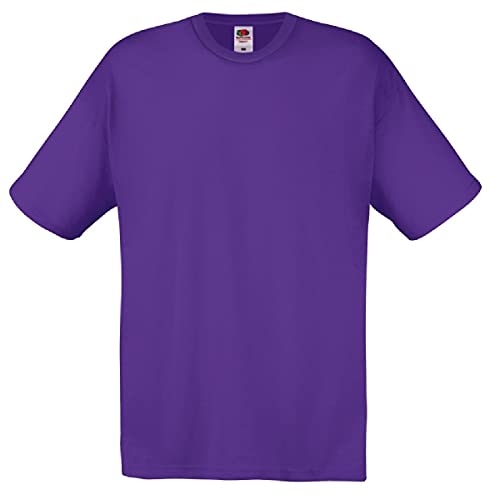 Fruit of the Loom Herren T-Shirt Original T 61-082-0 Purple L von Fruit of the Loom