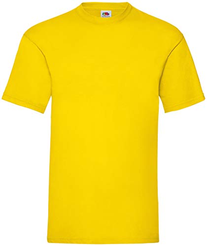 Fruit of the Loom Herren Valueweight Short Sleeve T-Shirt, Fluoreszierendes gelb, L von Fruit of the Loom