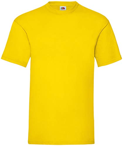 Fruit of the Loom Valueweight Herren-T-Shirt, kurzärmelig, Fluoreszierendes gelb, M von Fruit of the Loom