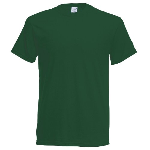 Fruit of the Loom Herren T-Shirt Ss022m, Green (Bottle Green), XL von Fruit of the Loom