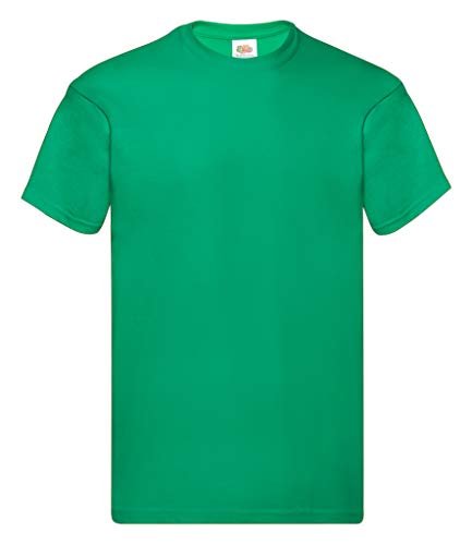 Fruit of the Loom Herren T-Shirt Mens Original T, Green (Kelly Green), XL von Fruit of the Loom