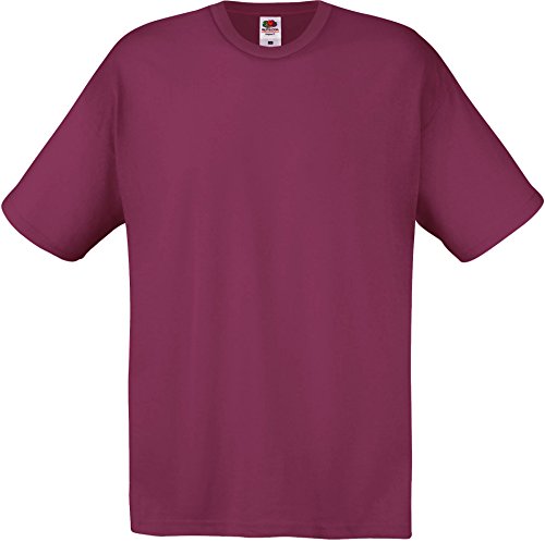 Fruit of the Loom Herren T-Shirt Ss022m, Rot (Burgunderrot), XXL von Fruit of the Loom