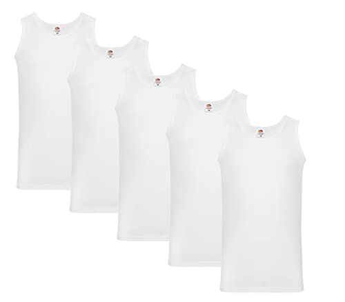 Fruit of the Loom Ärmelloses Sport-Tanktop für Herren, 5 x Weiß + 1 HL Kauf Notizblock, XXL Fruit of the Loom Ärmelloses Sport-Tanktop für Herren, 5 x Weiß + 1 HL Kauf Notizblock, XXL von Fruit of the Loom