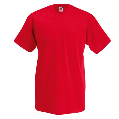 Fruit of the Loom Herren T-Shirt Valueweight V-Neck T 61-066-0 Red XXL von Fruit of the Loom