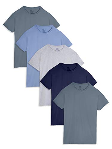 Fruit of the Loom Herren T-Shirt mit Rundhalsausschnitt, Multipack Unterhemd, Verschiedene (5 Stück), Medium (5er Pack) von Fruit of the Loom