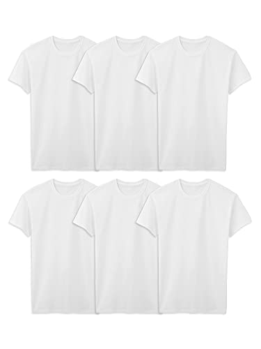 Fruit of the Loom Herren Tall Size Crew-Neck T-Shirt Unterwäsche, Weiß-hohe Größen, XX-Large Hoch (6er Pack) von Fruit of the Loom