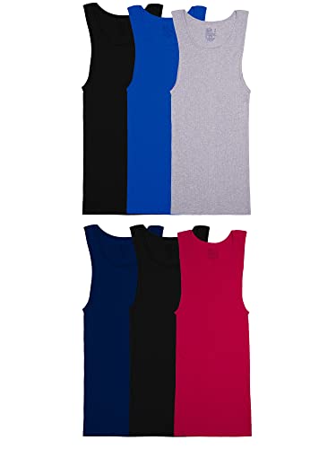 Fruit of the Loom Herren Tank-A-Shirt ohne Etikett Unterwäsche, 6 Stück, Klein (6er Pack) von Fruit of the Loom