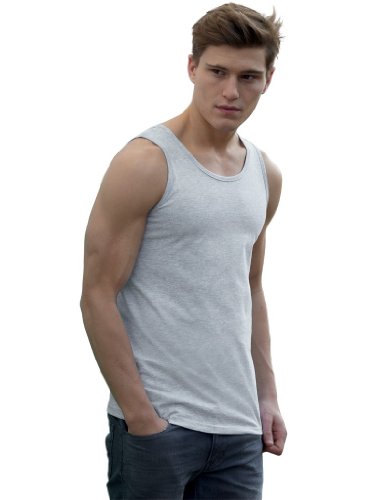 Fruit of the Loom Ärmelloses Sport-Tanktop für Herren, Grigio Erica, 4XL von Fruit of the Loom