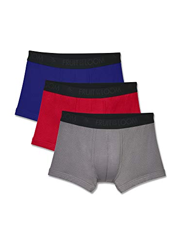 Fruit of the Loom Herren Trunks, Short Leg Boxer Briefs Retroshorts, Kurzes Bein – Mikro-Mesh – 3er-Pack – Sortiert, L von Fruit of the Loom