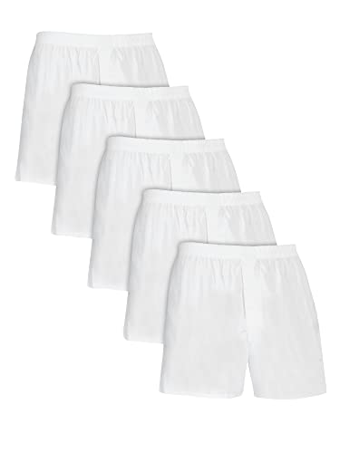 Fruit of the Loom Herren ondergoed geweven boxershort multipack Unterw sche, Weiß (5 Stück), L EU von Fruit of the Loom