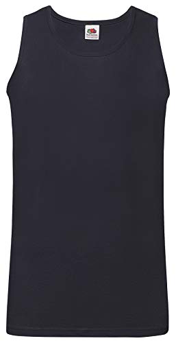 Fruit of the Loom Herren Unterhemd Single Vest, Blau - Blue (Deep Navy), XL von Fruit of the Loom